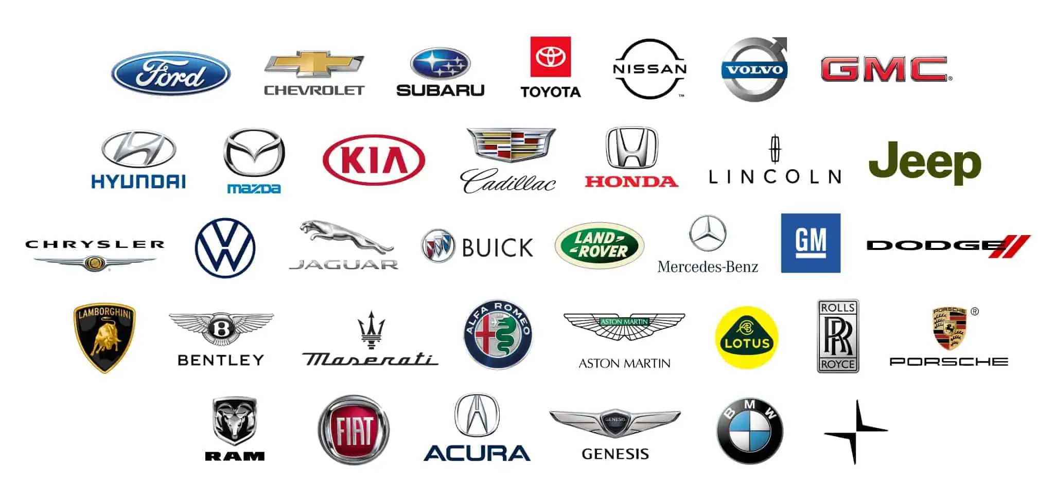 Automotive brands collage.